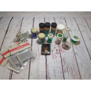 Vintage Lot Sequins,Trim, Star Glitter, Even Googly Eyes Multiple Colors